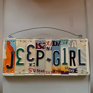 Jeep Girl License Plate Art